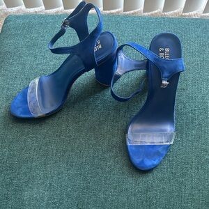 Women's Blue Heeled Sandals